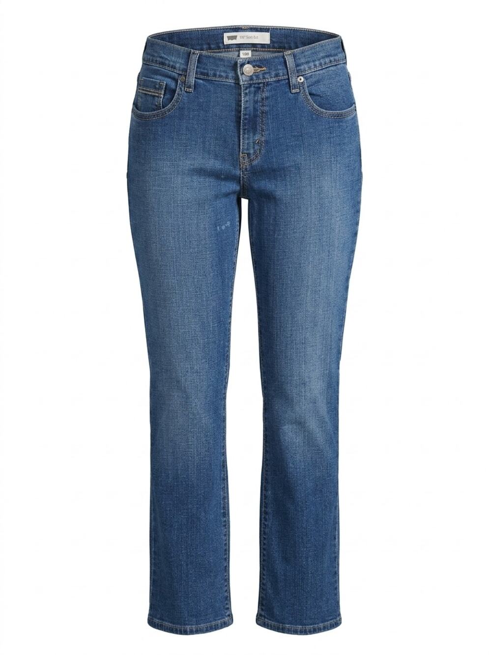 Levi's 515 Blue Medium Wash Boot Out Stretch Jeans Women See Measurements